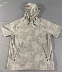 Old Navy Men’s Active Dynamic Fleece Short Sleeve Hoodie Shirt White Camo Med