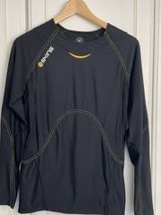 SKINS A400 Mens Compression Top Size XL Black Long Sleeve Active Sports