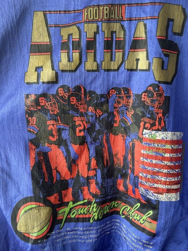 Adidas 80S Late Model Descente American Football Pattern Nylon Jacket Men L Limi gallery