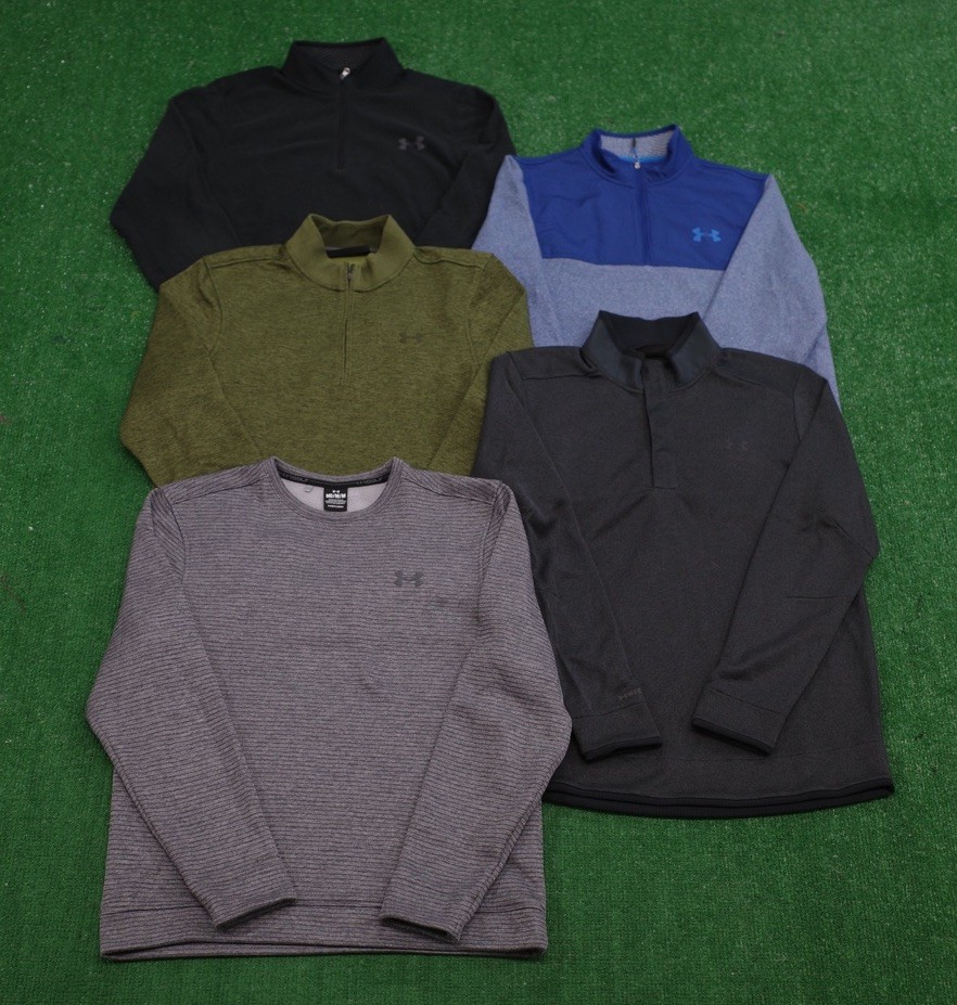 Lot Of 5 Under Armour 1/4 Zip ColdGear Pullover Long Sleeve Men's Medium Golf gallery