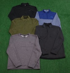 Lot Of 5 Under Armour 1/4 Zip ColdGear Pullover Long Sleeve Men’s Medium Golf