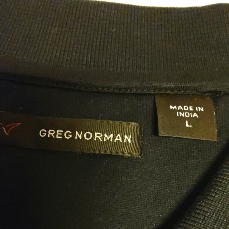 greg norman golf polo shirt Mens Large Black athletic leisure athlesure gallery