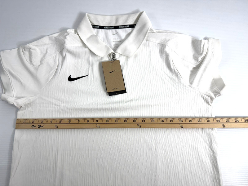 Nike Court Dri-FIT Tennis Polo Shirt 1/4 Zip White Men`s Size Large HQ0792-100 gallery