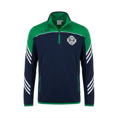 O’Neills Men’s S Colorblock 1/4 Zip Pullover Green Navy White High Neck Pockets