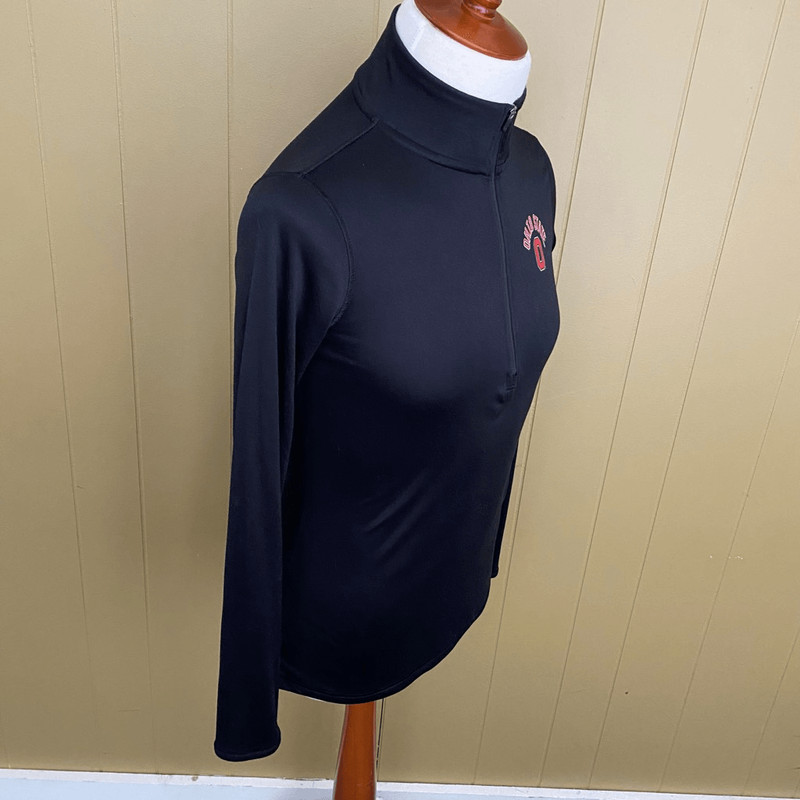 Scarlet & grey Ohio State men L quarter zip lightweight pullover black gallery
