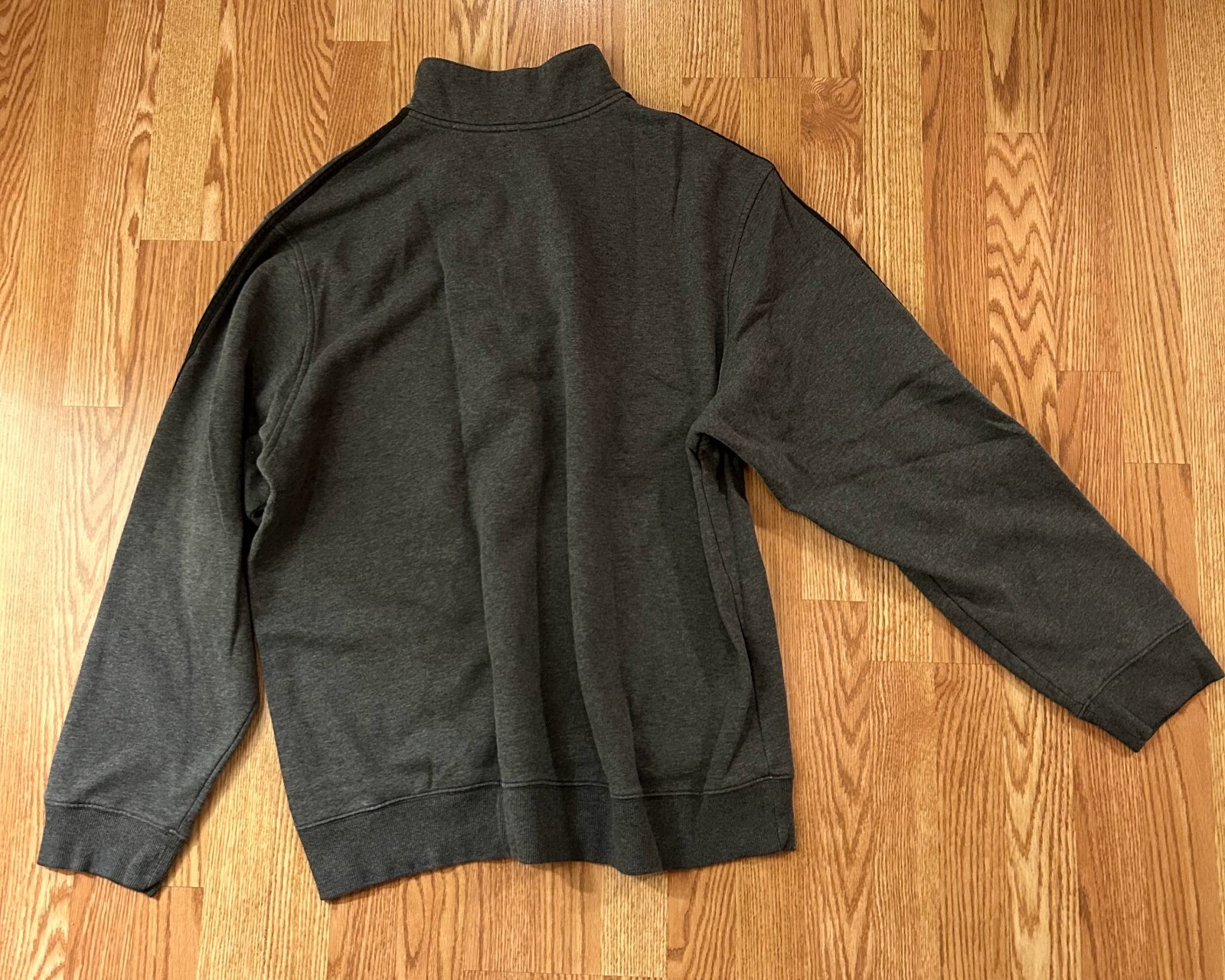 Heavyweight Gray & Black Adidas Pullover Quarter Zip 2xl Grunge Y2K gallery