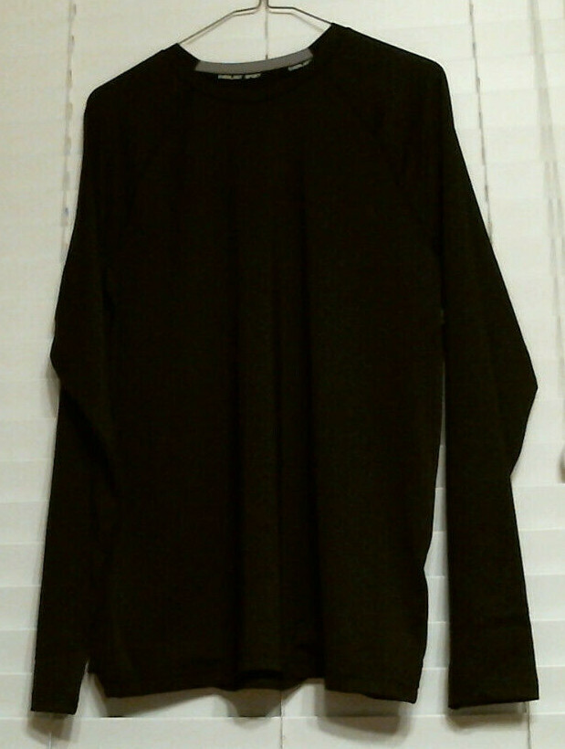 Everlast Sport Men’s Wicking Tee, Black, Long Sleeve, COMPRESSION Fit LARGE, NWT