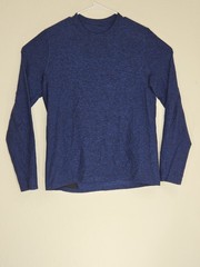 Lululemon Surge Warm LS Pullover Heathered Cerulean Blue Rulu Top Tee Size M Men