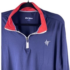 NWT White Water Mens XXL Blue 1/4 Zip Performance Shirt Fishing Golf Breathable
