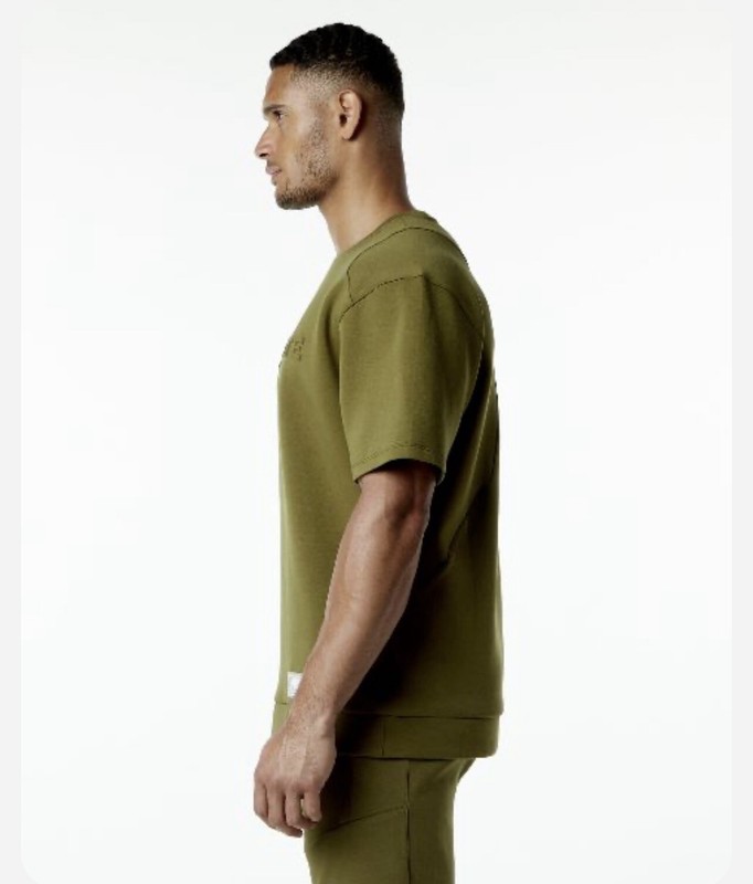 Alphalete ELMTS Half Sleeve Pullover - Moss ,Size Medium gallery