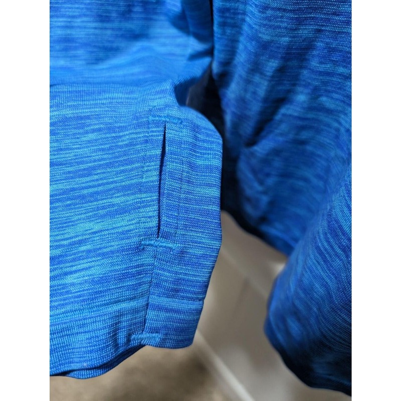 Nike Dri Fit Men's Running Shirt Size S Blue Long Sleeve Mini Swoosh Activewear gallery