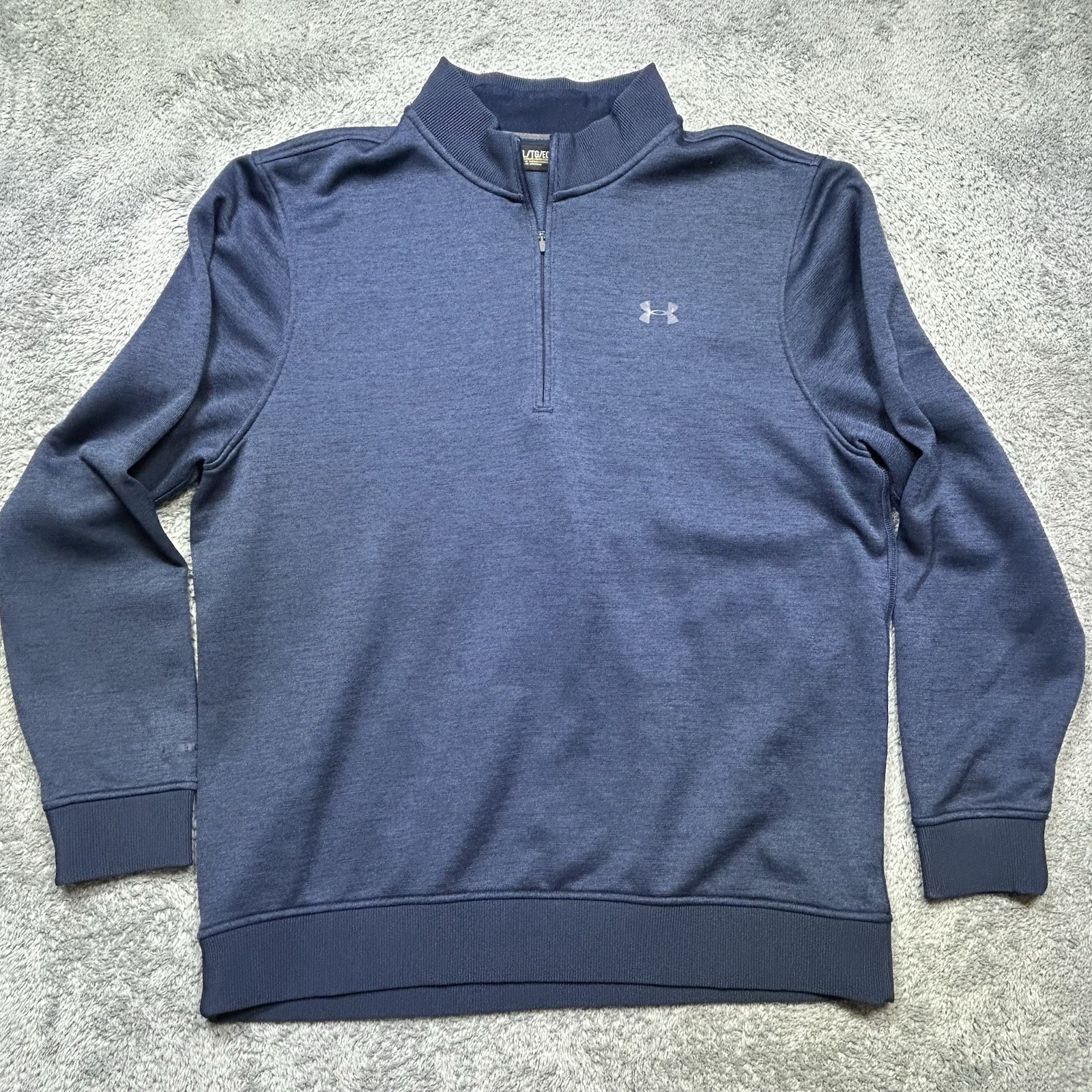 Under Armour Sweater Fleece Men's XL Blue UA Storm 1 1/4 Zip Golf Rain Stretch gallery