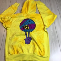 Nike Dri Fit Hardwood Tie Dye Peace Love Basketball Pullover Mens M Yellow