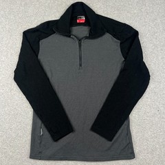 Icebreaker Bodyfit 260 Merino Wool Zip Pullover Baselayer Small Men Black Hiking