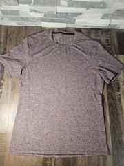 Lululemon Men’s Metal Vent Tech Short Sleeve Shirt Red Heathered Unk Size