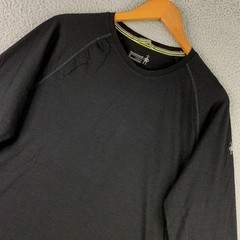 Smartwool Merino 150 Base Layer Top Mens Medium Black Long Sleeve Athletic Shirt