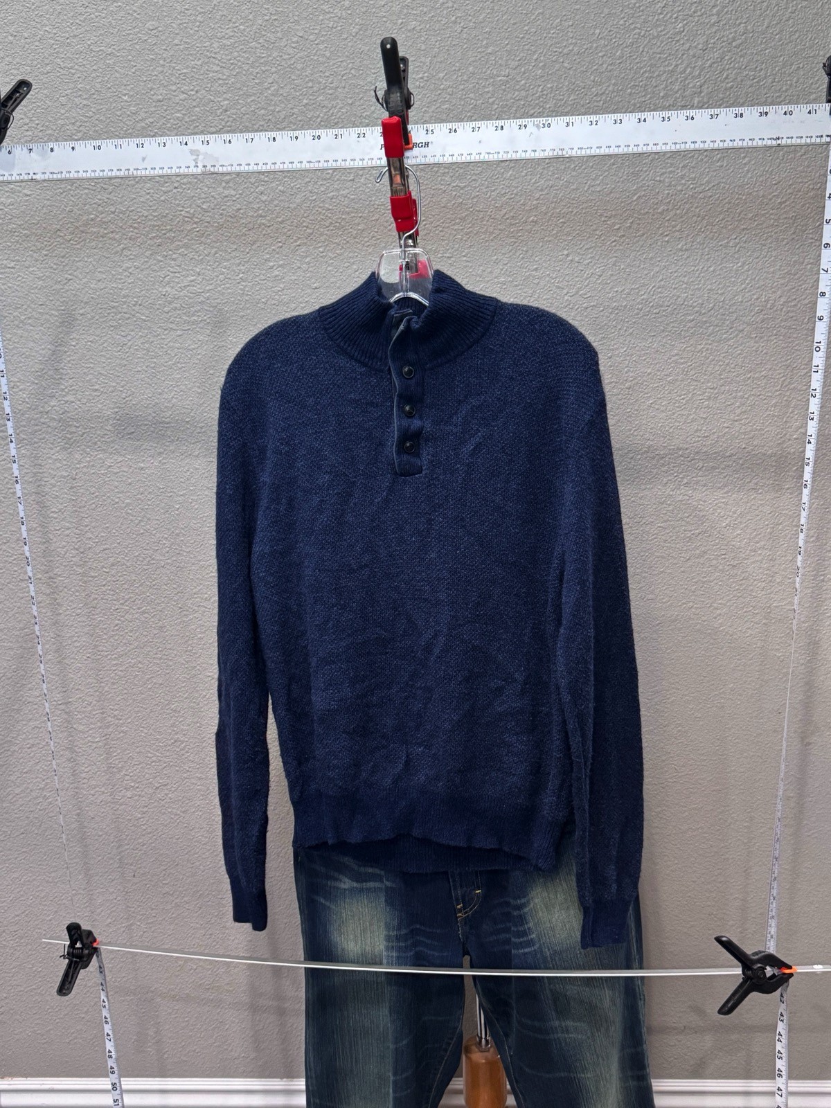 Polo Ralph Lauren 100% Silk Leather SWEATER Large L Slim gallery