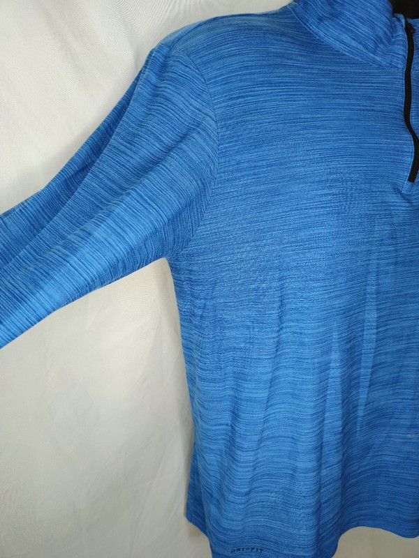 Nike Dri Fit Long Sleeve 1/4 Zip Mens Medium Blue Training gallery