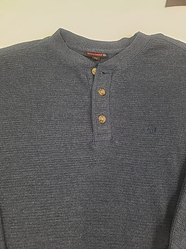 Wolverine Henley Thermal Blue 3 button Pull Over XL/TG gallery