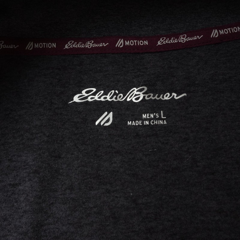 Eddie Bauer Motion performance Men's Freedry 1/4 Zip Pullover Dark Gray Large gallery