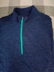 Pebble Beach Golf Performance 1/4 Quarter Zip Pullover PGA Tour Blue Mens