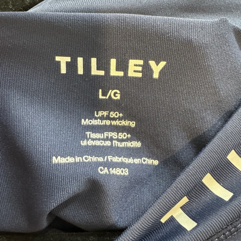 Tilley Long Sleeve Pullover Shirt UPF 50 Compression Mock Neck Nylon L gallery