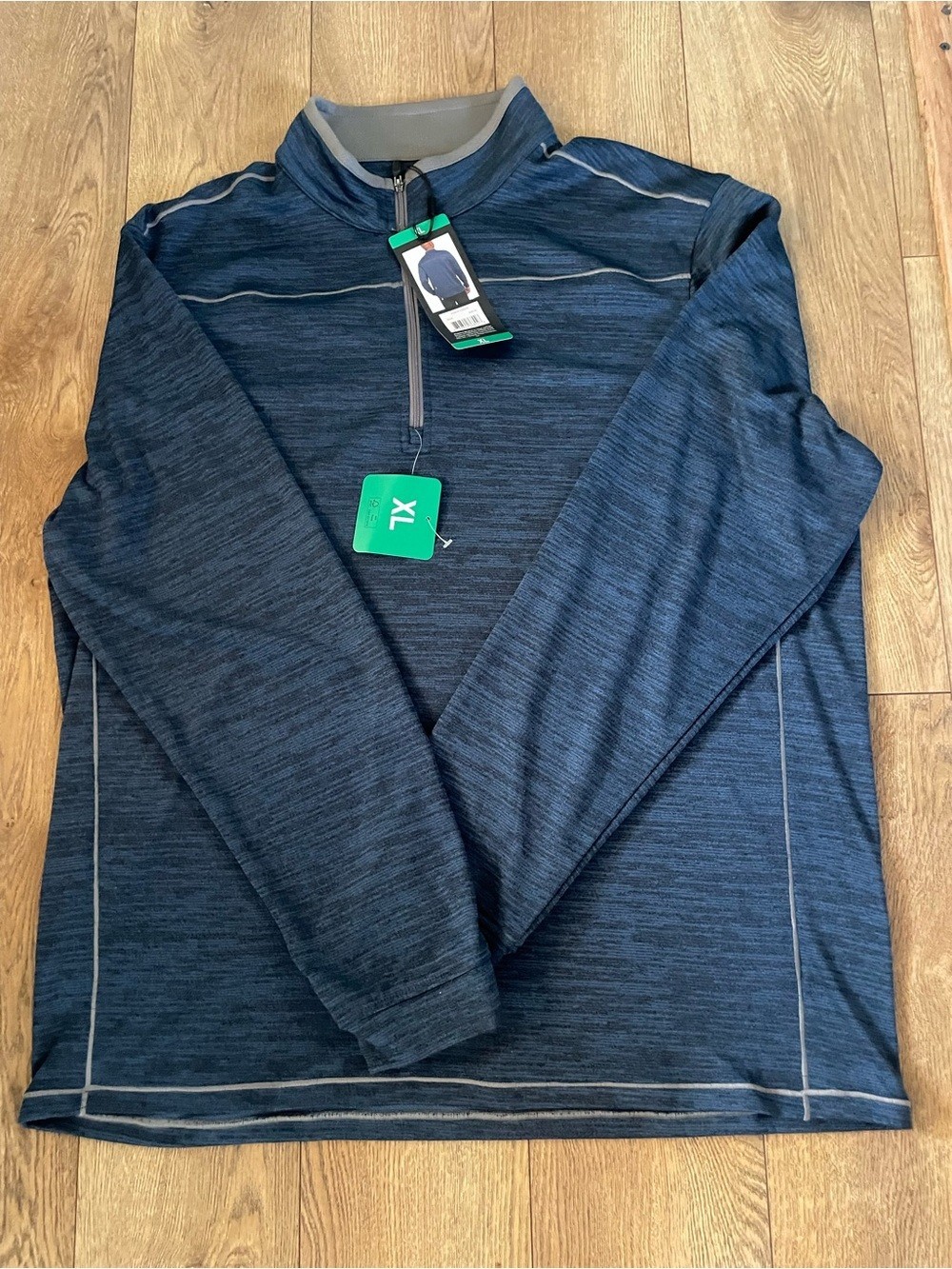 Pebble Beach Men's 1/4 Zip Dry-Luxe Performance Pullover Shirt, Blue, XL gallery