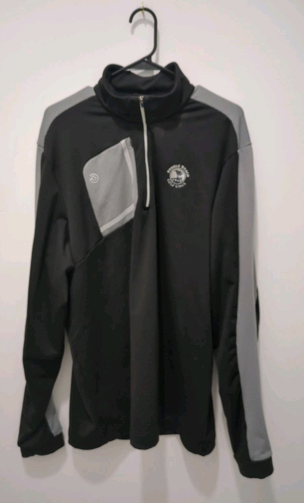 Galvin Green Pebble Beach Golf Links Quarter Zip Pullover Black Performance