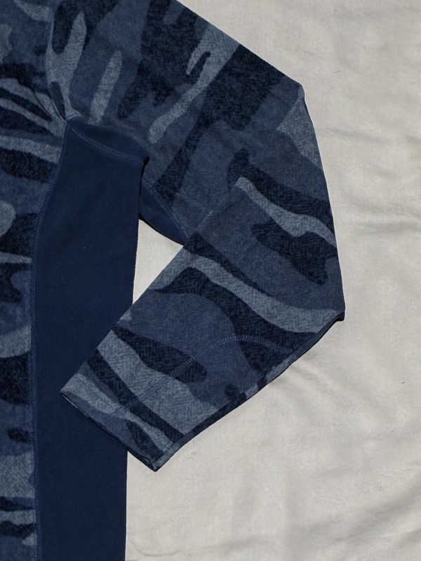 Columbia Pullover Mens XL Blue Camo 1/4 Zip Long Sleeve Fleece Hiking Outdoor gallery