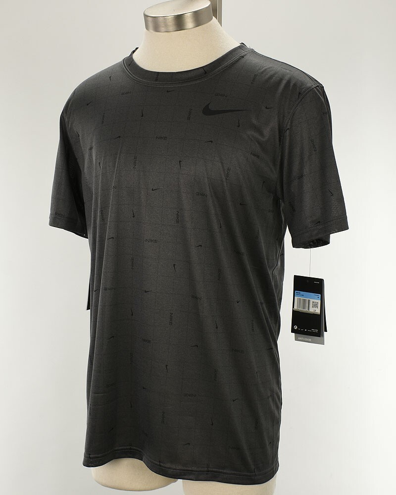 NIKE Mens Gray Grid Lightweight Training T Shirt Anti-Odor SMALL NWT