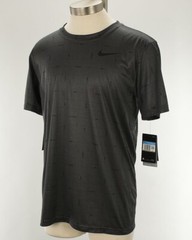 NIKE Mens Gray Grid Lightweight Training T Shirt Anti-Odor MEDIUM NWT