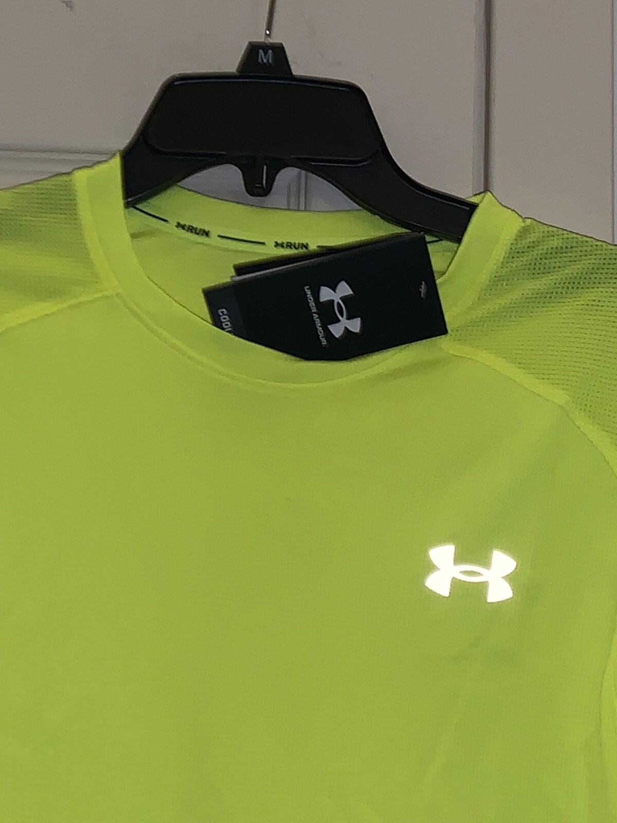 NWT Under Armour CoolSwitch Run Men's Small High Visibility Yellow S/S T-shirt gallery