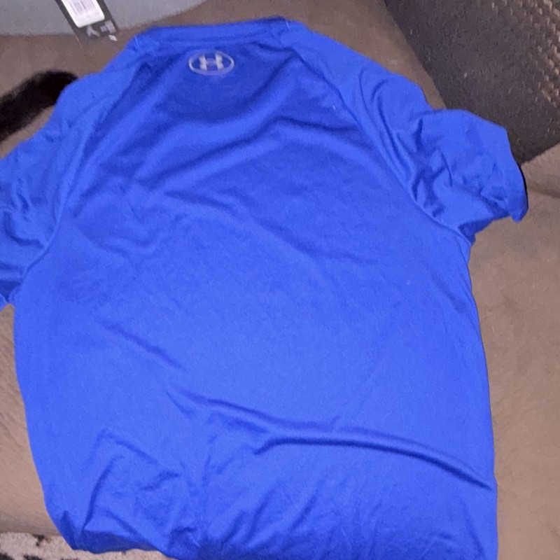 Under Armour Tech Tee Men's L Blue Loose Fit Polyester Crew Neck T-Shirt gallery