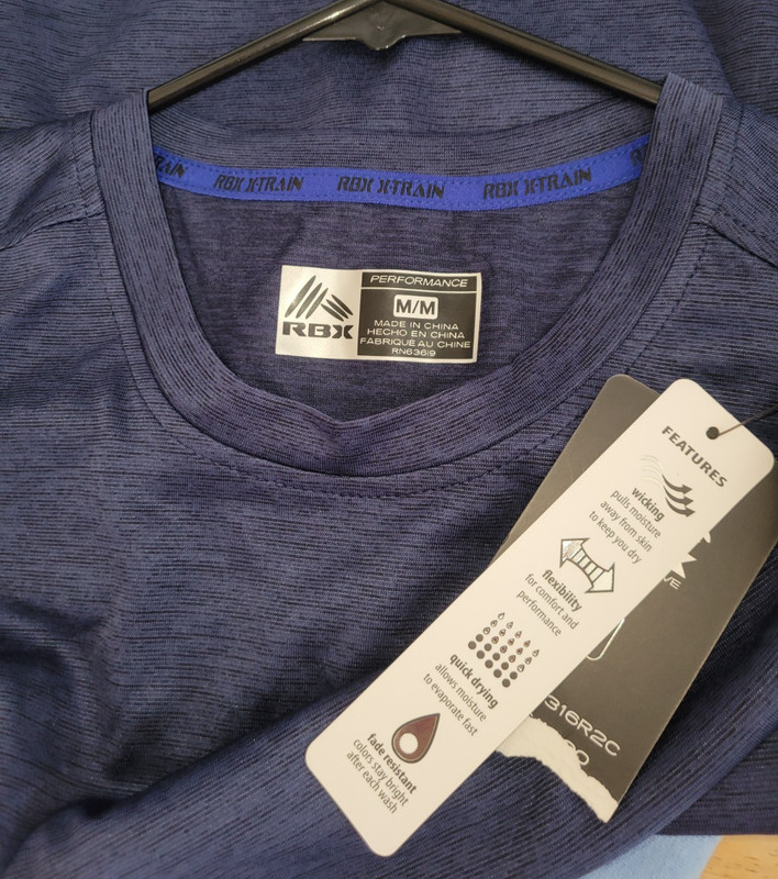 RBX Performance X-Train Sleeveless Active Blue Shirt Men's Size Medium NWT gallery