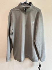 Adidas Men’s Elevated 1/4 Zip Pullover Golf Size XL Light Grey ADVR0884 NEW $70
