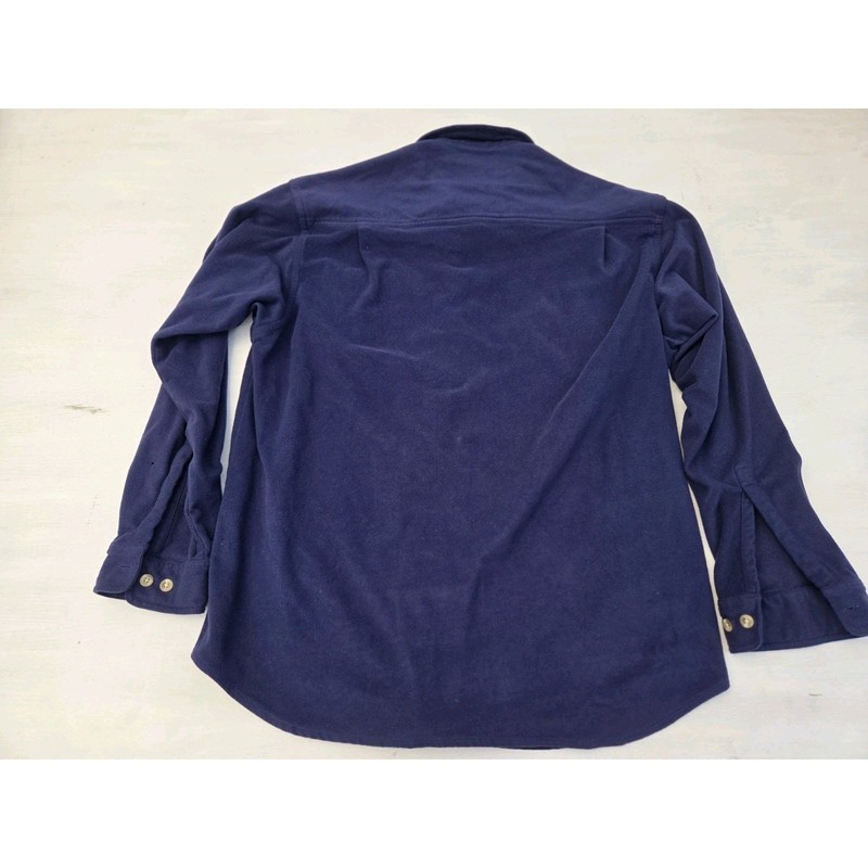 Vtg Columbia Fleece Shirt Jacket Mens L Blue Button Front Long Sleeve Outdoor gallery