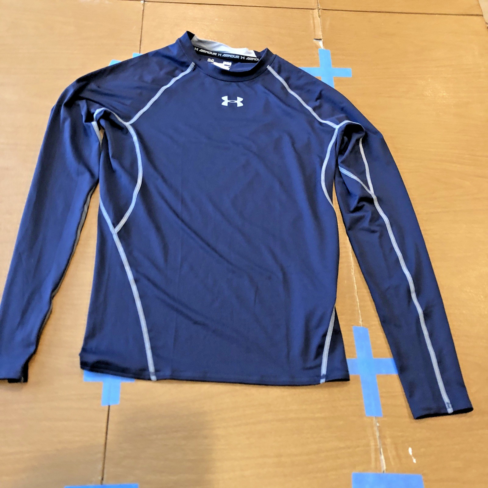 Under Armour Compression Long Sleeved Men's Size L Navy HeatGear Lightweight gallery