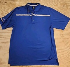 FJ Foot Joy Whats Up Texas Logo Golf Polo Shirt Mens XL Lightweight Poly Blend