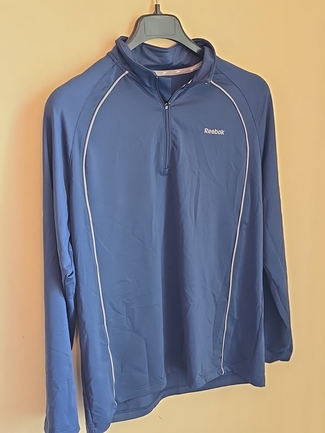 Reebok Quarter Zip Up Long Sleeve Pullover Mens Size L Lightweight Activewear gallery