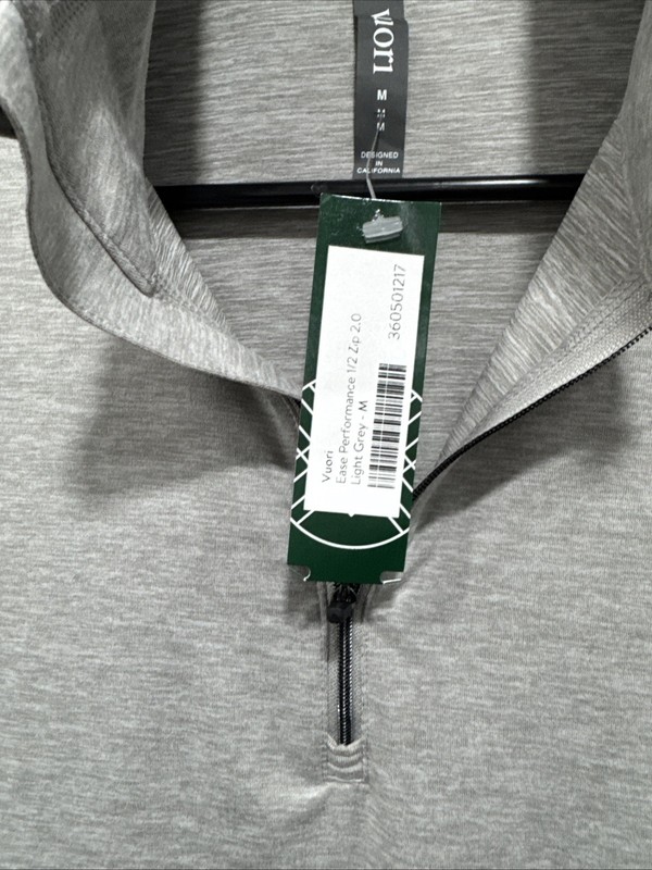 Vuori Ease Performance 1/2 Zip 2.0 Light Grey gallery