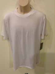 MENS NORDIC TRACK NT DRI WHITE SHORT SLEEVE POLYESTER SHIRT SIZE SMALL