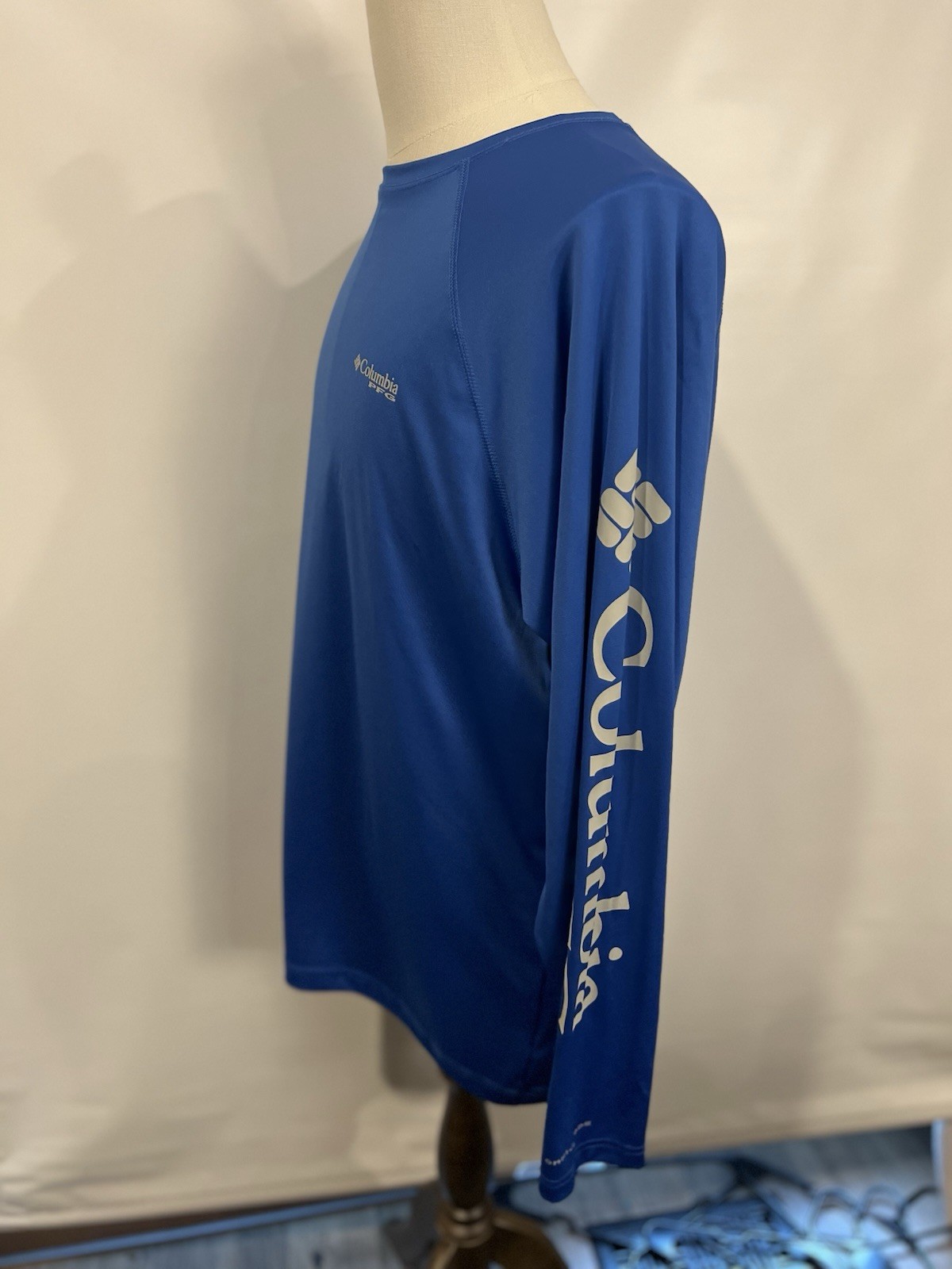 Columbia Performance Fishing Gear Shirt Crew Neck Large Blue gallery