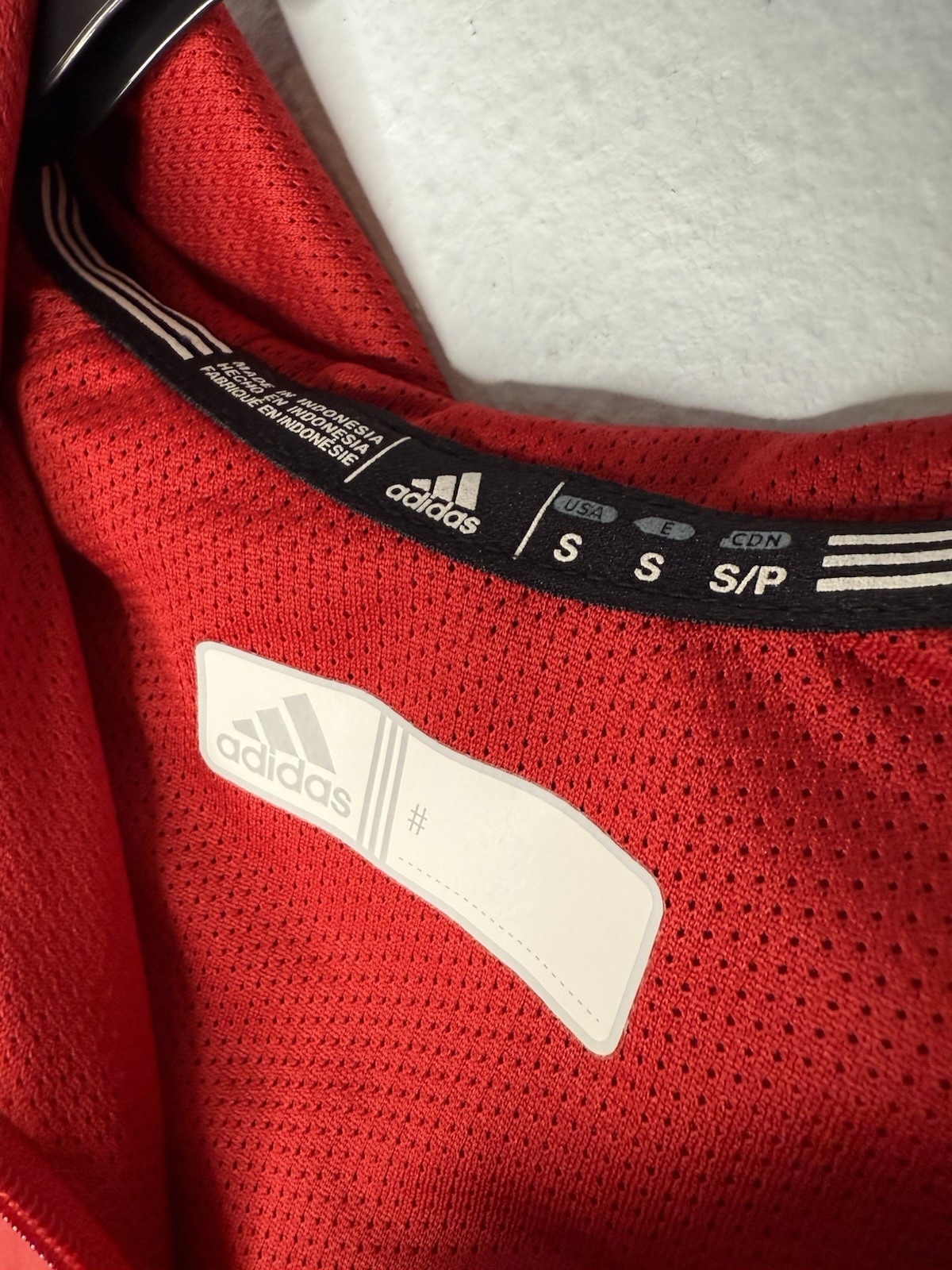 Adidas Full Zip Jacket Mens Small Red Hooded Athletic Lined gallery