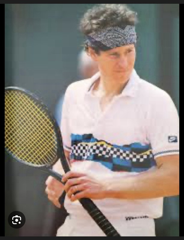 Nike John McEnroe Challenge Court Checkerboard Tennis Polo Shirt Medium Agassi gallery