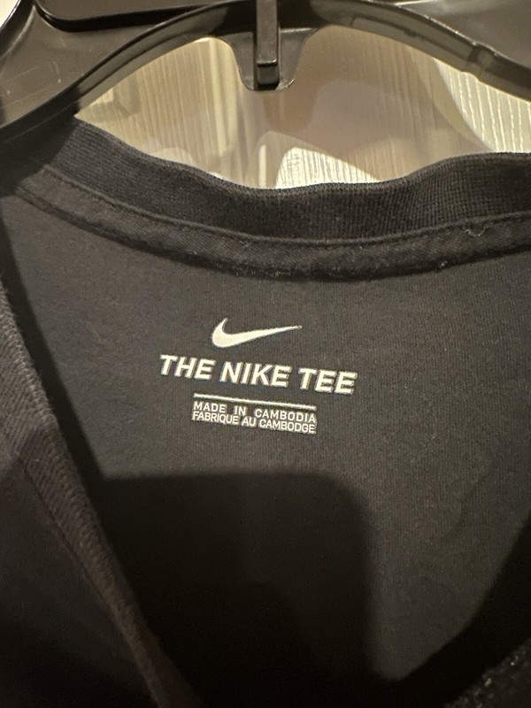Nike Sportswear Crew Shirt Men's Short Sleeve Black/University Red/White Large gallery