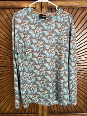 Grundéns Men’s Breathable 100% Polyester Crew Long Sleeve Camo Shirt Size M