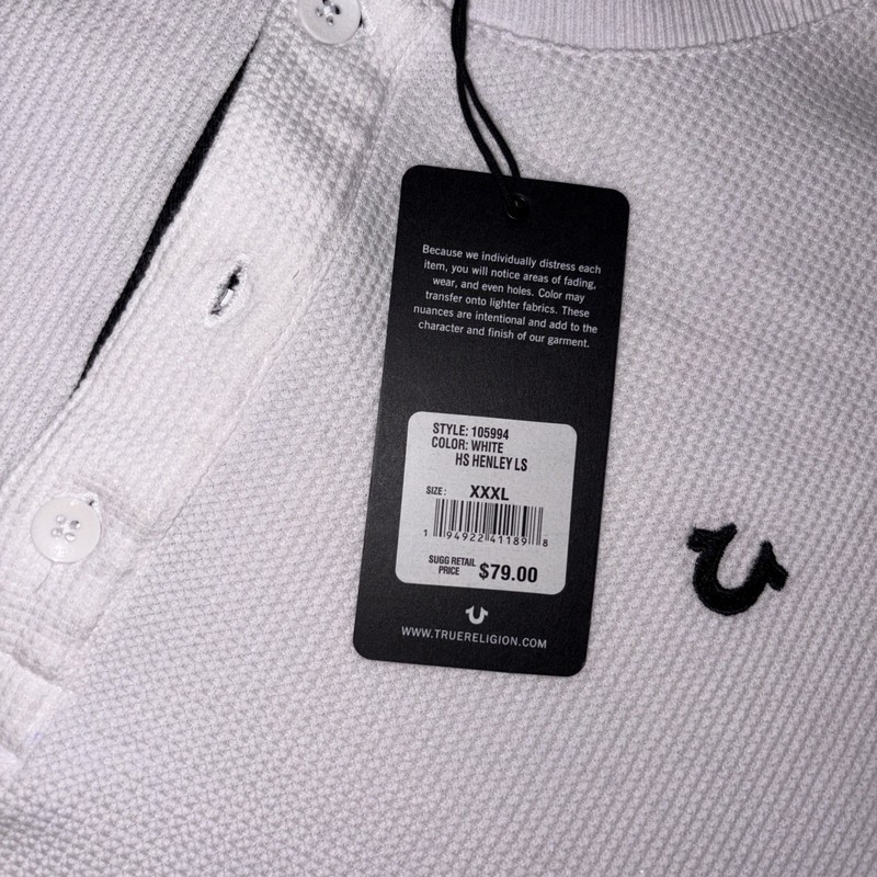 True Religion Blazing World Tour Logo NWT White Long Sleeve Sz XXXL gallery