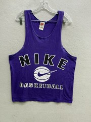 Vintage Nike Tank Top Mens XL Purple Sleeveless Basketball Gym USA Made 90s