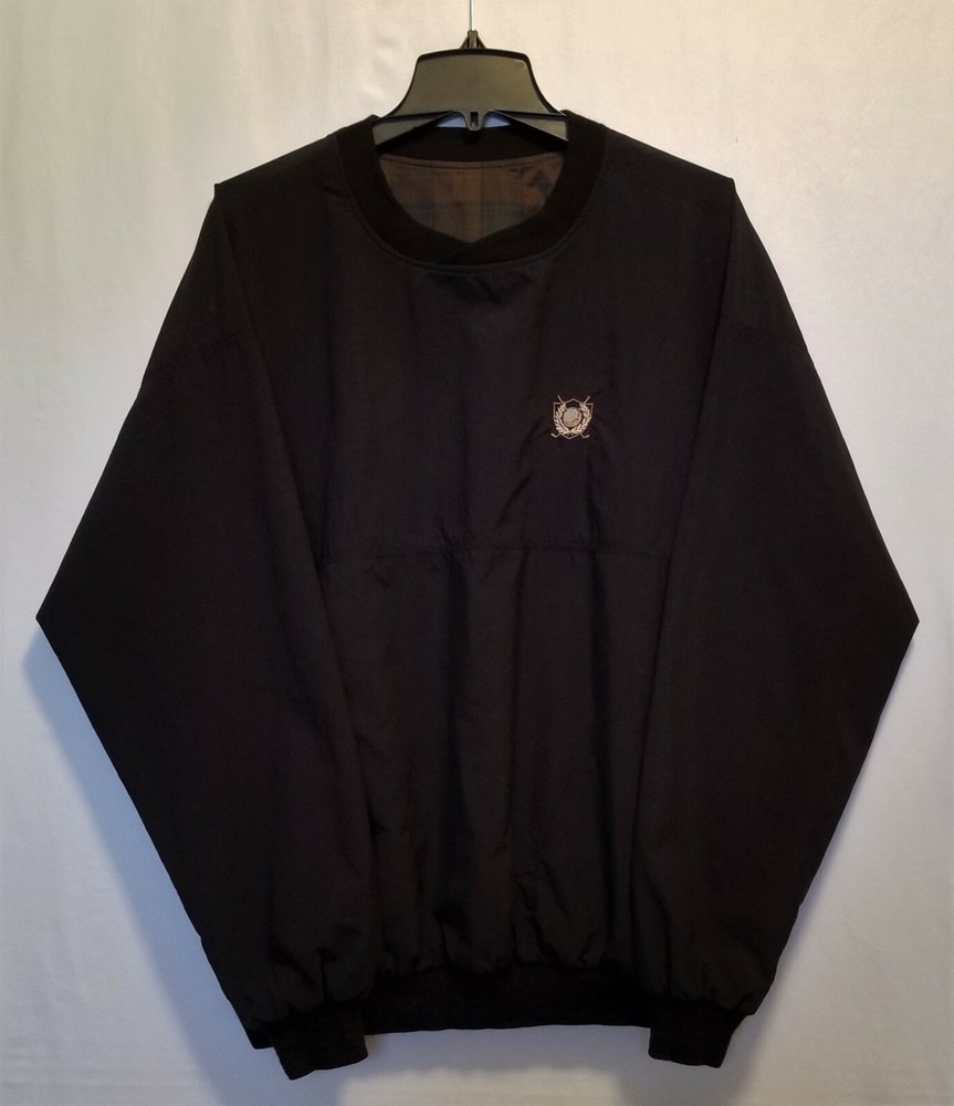 ROCHE REVERSIBLE GOLF ALL WEATHER PULLOVER SHIRT WIND BREAKER 100% NYLON SIZE L