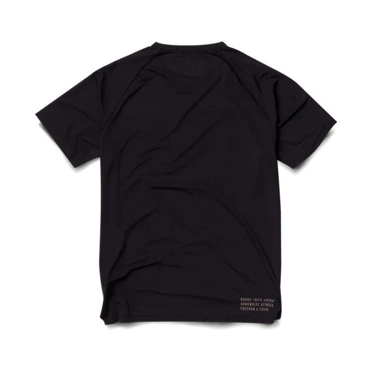 Roark Alta Elite Men's Short Sleeve Run Amok Active Tee Black XL NEW #5790 gallery